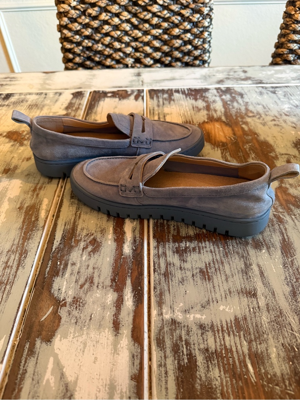 Vionic Slip-On Loafers in light blue
